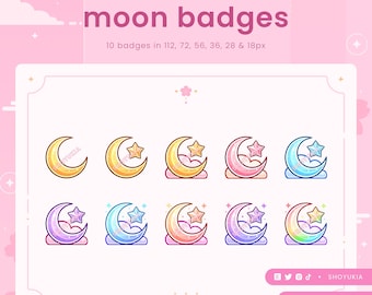Moon Twitch Sub Badges | Bit Badges & Channel Points for Discord