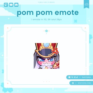 Twitch Emote: Pom Pom Angry  | Honkai Star Rail Emotes for Discord, YouTube & TikTok