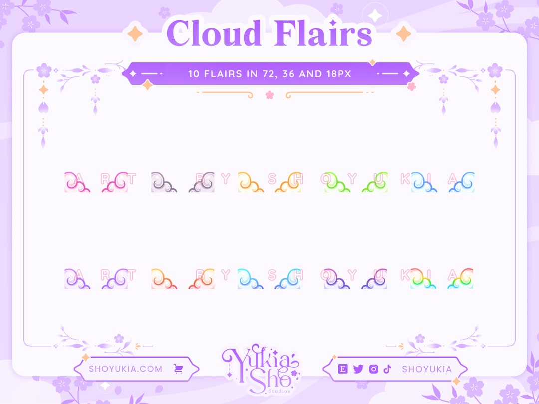 Cloud Twitch Sub Badge Flair | Twitch Sub Badges | Bit Badges | Twitch  Badge Flair