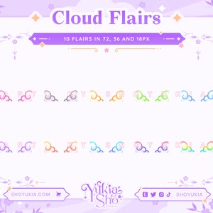 Cloud Twitch Sub Badge Flair | Bit Badges | Twitch Sub Badges | Twitch Flair | Badge Flair | Badge Flair Twitch | Cute Sub Badges