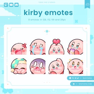Twitch Emote Pack : Pink Puff  | Stream Emotes for Discord, YouTube & TikTok
