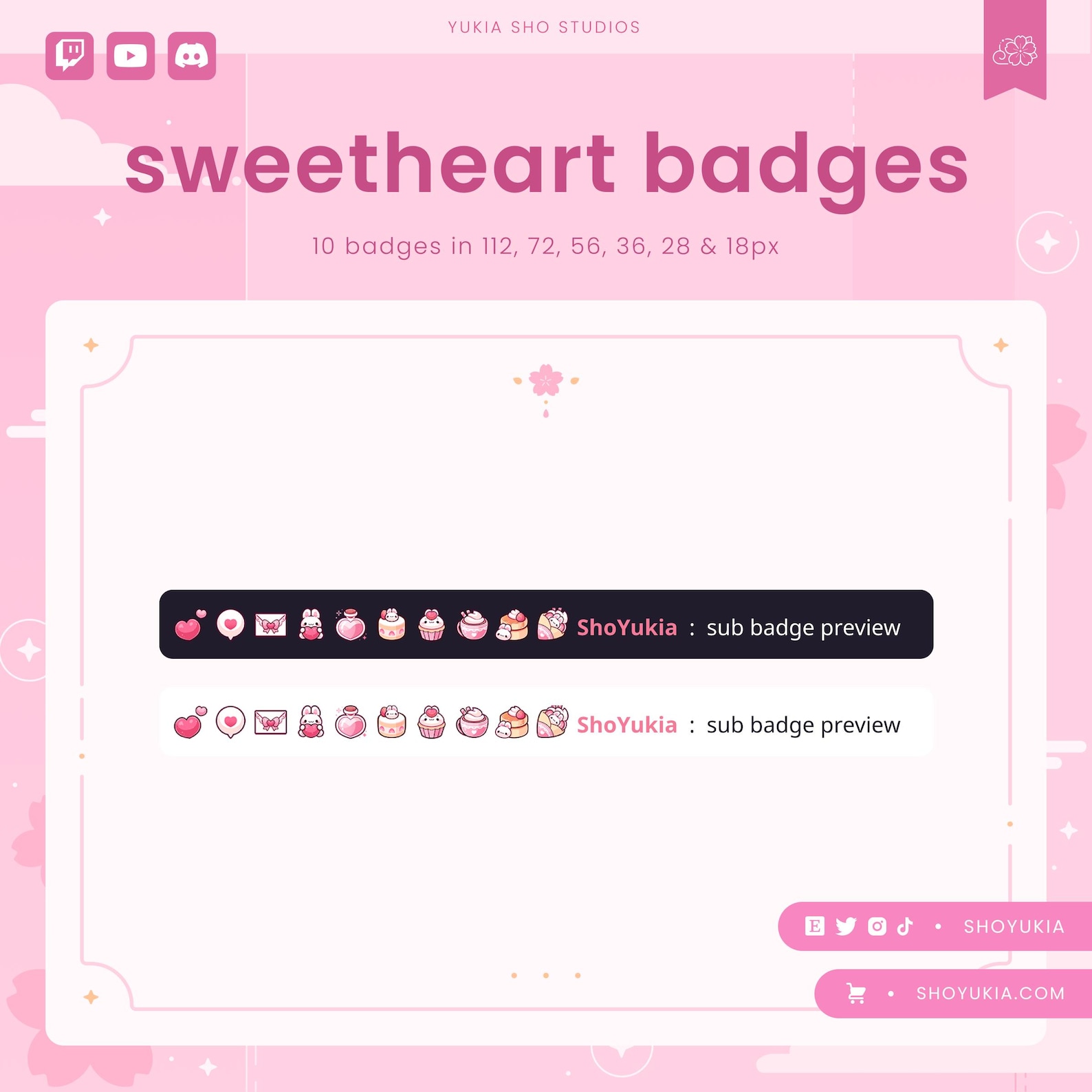 Sweetheart Twitch Sub Badges | Bit Badges & Channel Points for Discord ...