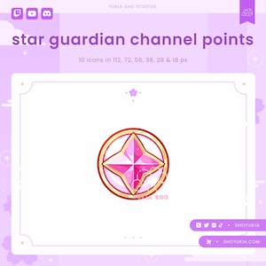 Star Guardian Token Twitch Channel Points Icon | Cute Emotes, Sub Badges for Streamers, YouTube & Discord Roles