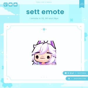 Könnte beinhalten: Ein lila-weißer Comic-Charakter mit einem überraschten Ausdruck. Der Charakter ist eine digitale Illustration einer Videospielfigur namens Sett. Das Bild ist ein digitales Emoji für die Verwendung im Online-Chat.