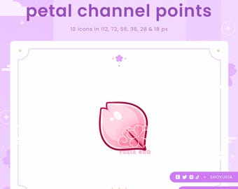 Twitch Channel Point Icon : Sakura Petal  (Pink) | Streamer Emotes, Sub Badges for Discord & YouTube