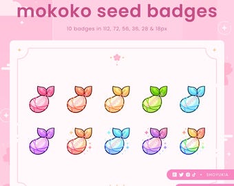Twitch Sub Badges : Mokoko Seed  | Bit Badges, Channel Point Icons for Discord & YouTube