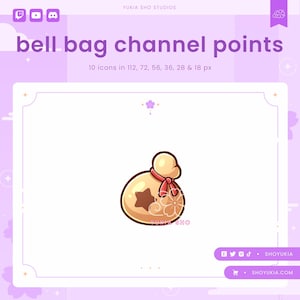 AC Bell Bag Twitch Channel Point Icon | Cute Emotes, Sub Badges for Streamers, YouTube & Discord Roles