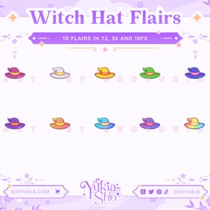 Halloween Witches Hat Sub Badge Flair | Bit Badges | Twitch Sub Badges | Twitch Flair | Badge Flair | Badge Flair Twitch | Cute Sub Badges