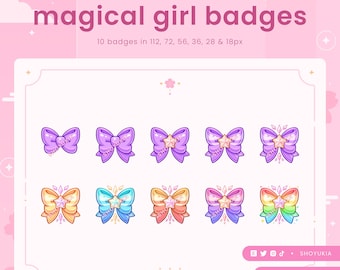 Magical Girl  (Purple) Twitch Sub Badges | Bit Badges & Channel Points for Discord