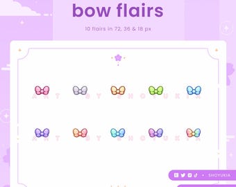Bow Twitch Badge Flair | Tiered Sub Icons for Streamers