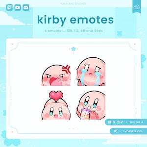 Twitch Emote Pack : Pink Puff (Set 1) | Stream Emotes for Discord, YouTube & TikTok