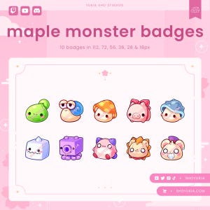 Twitch Sub Badges : MS Monster  | Bit Badges, Channel Point Icons for Discord & YouTube