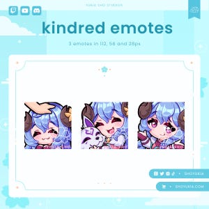 Twitch Emote Pack : Kindred  | LoL Emotes for Discord, YouTube & TikTok