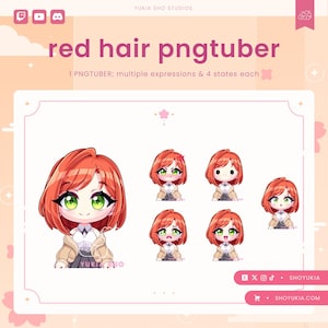 Female Chibi PNGTuber Avatar | Cute Streamer Model for Twitch, YouTube, VTuber Content, Tiktok, Discord & OBS Streaming