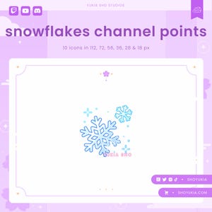 Snowflakes Twitch Channel Points Icon | Cute Emotes, Sub Badges for Streamers, YouTube & Discord Roles  Emote