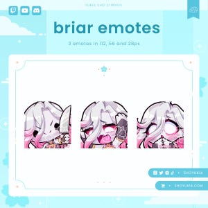 Briar Twitch Emote Pack | Cute LoL Emotes for Streamers, YouTube, Discord, Tiktok