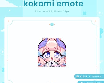 Twitch Emote : Kokomi Shy  | Genshin Impact Emote Pack for Discord, YouTube & TikTok
