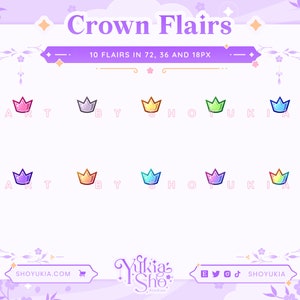 Crown Twitch Sub Badge Flair (Centered) | Bit Badges | Twitch Sub Badges | Twitch Flair | Badge Flair | Badge Flair Twitch | Cute Sub Badges