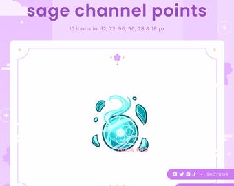 Twitch Channel Point Icon : Sage Orb  | Streamer Emotes, Sub Badges for Discord & YouTube