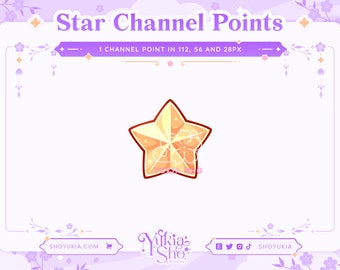 Star Channel Points (Yellow) for Twitch | Twitch Channel Point Icon | Twitch Emotes | Stream Emotes |  Discord |  Channel Points Redeem