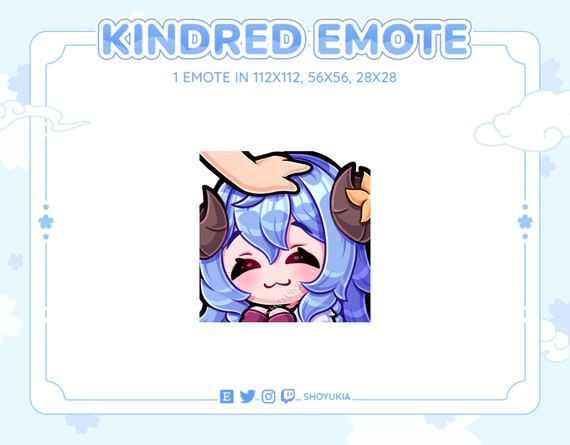 League Of Legends Kindred Headpat Emote For Twitch discord Etsy