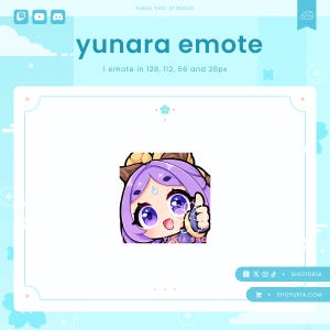 Twitch Emote: Yunara ThumbsUp  | LoL Emote Pack for Discord, YouTube & TikTok
