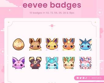 PKMN Evielottes Twitch Sub Badges | Bit Badges & Channel Punkte für Discord