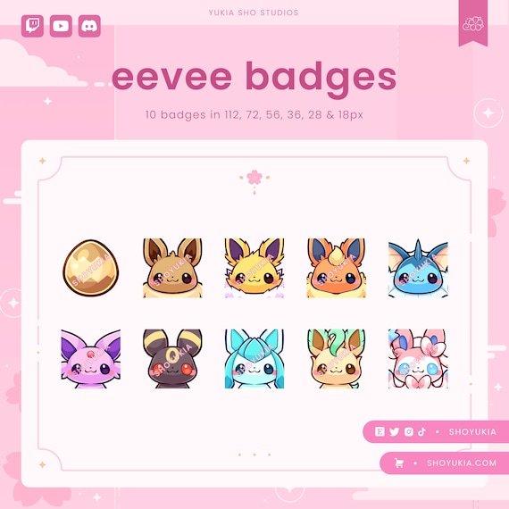 PKMN Evielutions  Twitch Sub Badges | Bit Badges & Channel Points for Discord