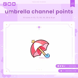 Dreamland Umbrella Twitch Channel Points Icon | Cute Emotes, Sub Badges for Streamers, YouTube & Discord Roles