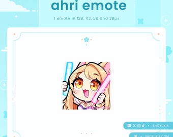 Twitch Emote: Ahri Rave  | LoL Emote Pack for Discord, YouTube & TikTok