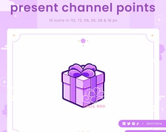 Gift Twitch Channel Points Icon (purple) | Present | Channel Point Icon ...