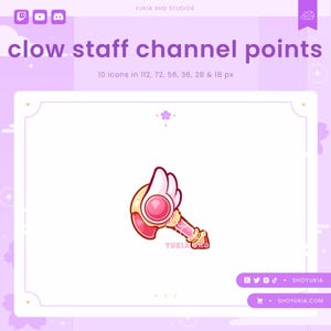 CC クロウ スタッフ Twitch チャンネル ポイント アイコン | Twitch チャンネル ポイント アイコン | Twitch エモート | ストリーム エモート | チャンネル ポイント引き換え | ストリーム報酬
