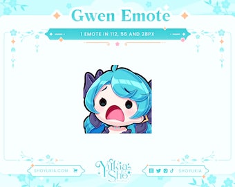 Gwen D: Emote for Twitch/Discord/Youtube |  Custom Twitch Emotes | Emote Pack | Cute Emote | Discord Stickers | Emote Pack