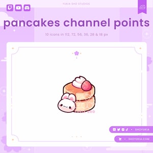 Kaninpannkakor Twitch Channel Point Icon | Emotes, prenumerationsmärken för Discord och Youtube