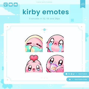 Twitch Emote Paket : Rosa Puff (Set 1) | Streame Emotes für Discord, YouTube & TikTok
