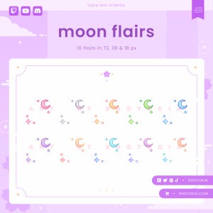 Moon Twitch Badge Flair | Cute Add-On Icons for Tiered Stream Sub Badges