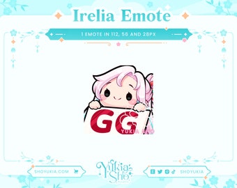 Irelia GG Emote for Twitch/Discord/Youtube |  Custom Twitch Emotes | Discord Emotes  | Discord Stickers | Stream Emotes | Emote Pack