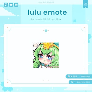 Lulu Pout Twitch Emote | Cute LoL Emote Pack for Streamers, YouTube, Discord, Tiktok