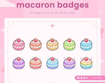 Macaron Twitch Sub Badges | Bit Badges & Channel Points for Discord