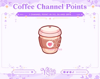 Coffee Channel Points for  Twitch | Twitch Channel Point Icon | Twitch Emotes | Stream Emotes |  Channel Point Redeem