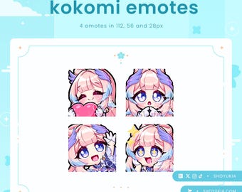 Twitch Emote Pack : Kokomi   | Genshin Impact Emotes for Discord, YouTube & TikTok
