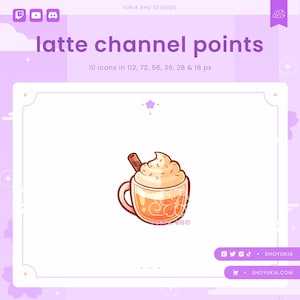 Pumpkin Latte Twitch Channel Points Icon | Cute Emotes, Sub Badges for Streamers, YouTube & Discord Roles