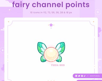 Twitch Channel Point Icon : Fairy  | Streamer Emotes, Sub Badges for Discord & YouTube