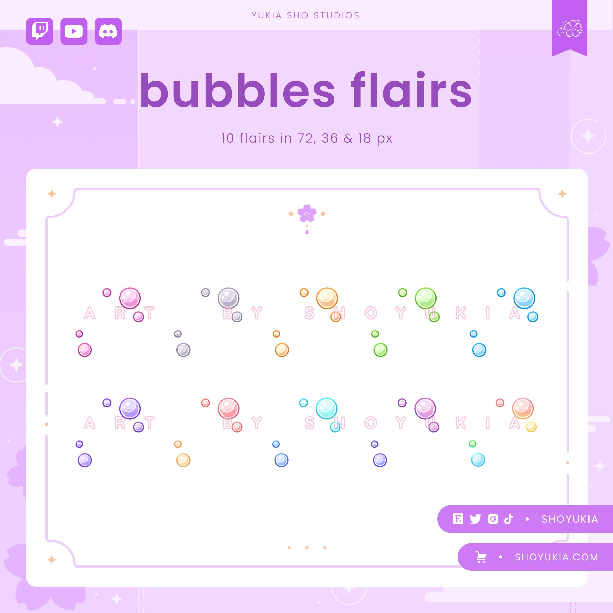 Bubbles Twitch Badge Flair | Tiered Sub Icons for Streamers - Etsy