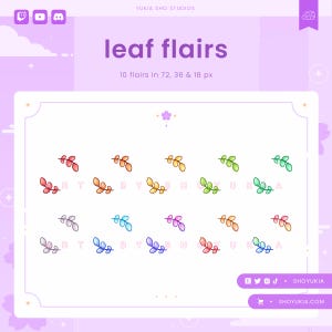 Twitch Badge Flair : Leaf  | Tiered Sub Icons for Streamers