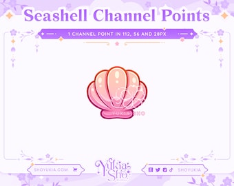 Seashell (Pink) Channel Points for Twitch| Twitch Channel Point Icon | Twitch Emotes | Stream Emotes |  Discord