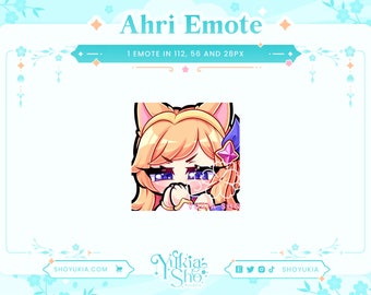 Ahri MonkaHmm Emote for Twitch/Discord/Youtube |  Custom Twitch Emotes | Discord Emotes  | Discord Stickers | Stream Emotes | Emote Pack