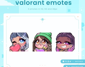 Twitch Emote Pack : Valo | Stream Emotes for Discord, YouTube & TikTok
