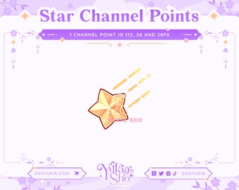 Shooting Star Channel Points for Twitch | Twitch Channel Point Icon | Twitch Emotes | Stream Emotes |  Discord |  Channel Points Redeem