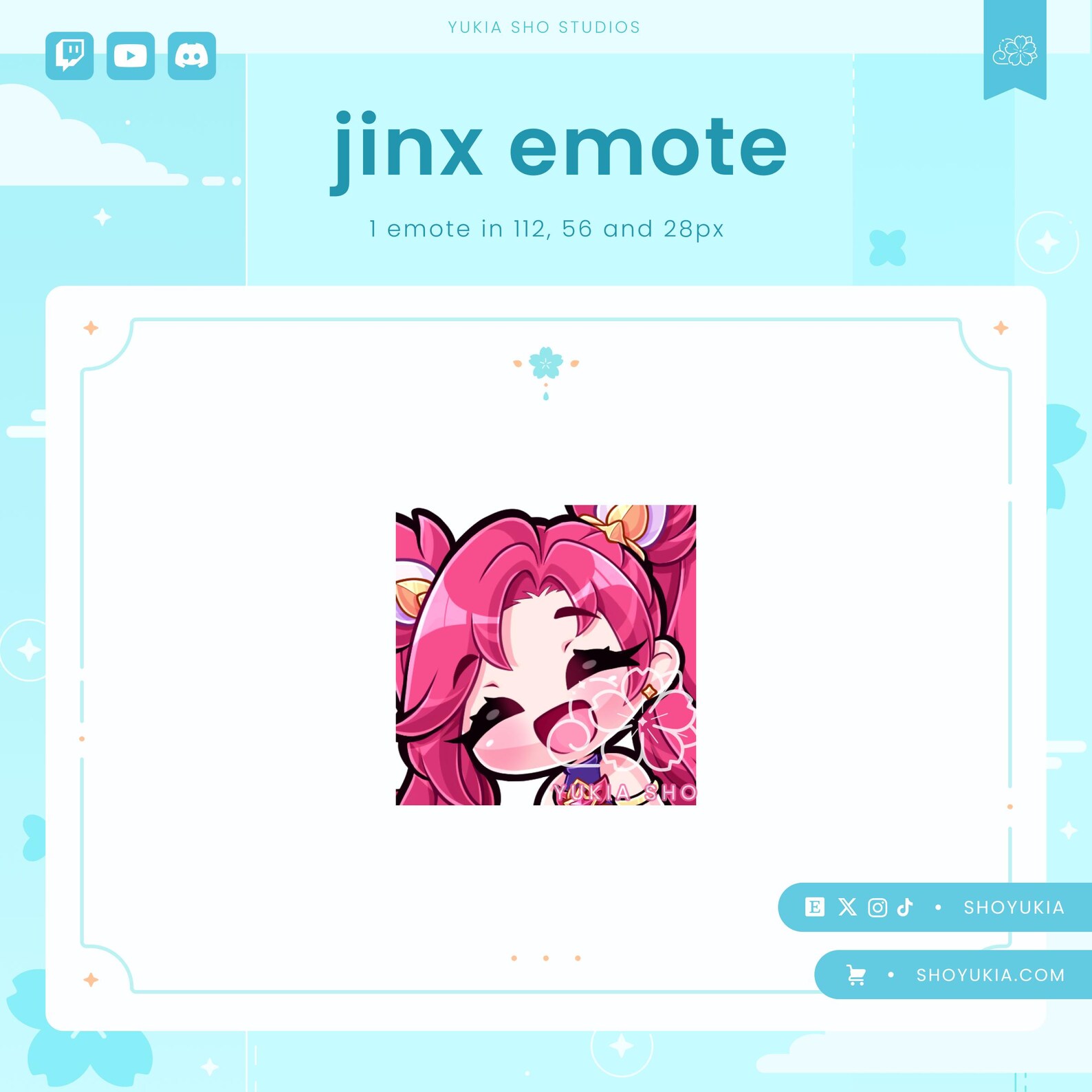 Jinx Ayaya Twitch Emotes | Lol Emotes for Discord & Streaming - Etsy